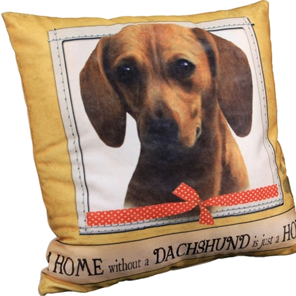 Dachshund Dog Lover Pillow a home without a Dachshund is just a house - Picture 1 of 1